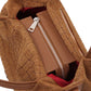 Nora Cocoon Suede leather handbag with croc print