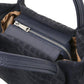 Nora Cocoon Suede leather handbag with croc print