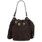 Nomade Suede leather fringe bucket bag