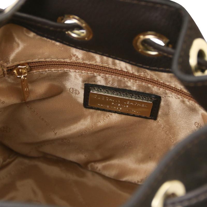Nomade Suede leather fringe bucket bag
