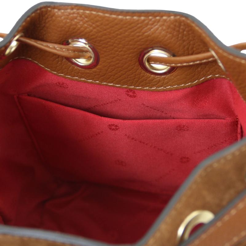 Nomade Suede leather fringe bucket bag