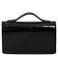 Opera Croque Croc print leather clutch with chain strap