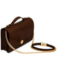 Opera Croque Croc print leather clutch with chain strap