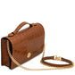 Opera Croque Croc print leather clutch with chain strap