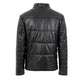HECTOR - Men's Black Puffed Leather Jacket