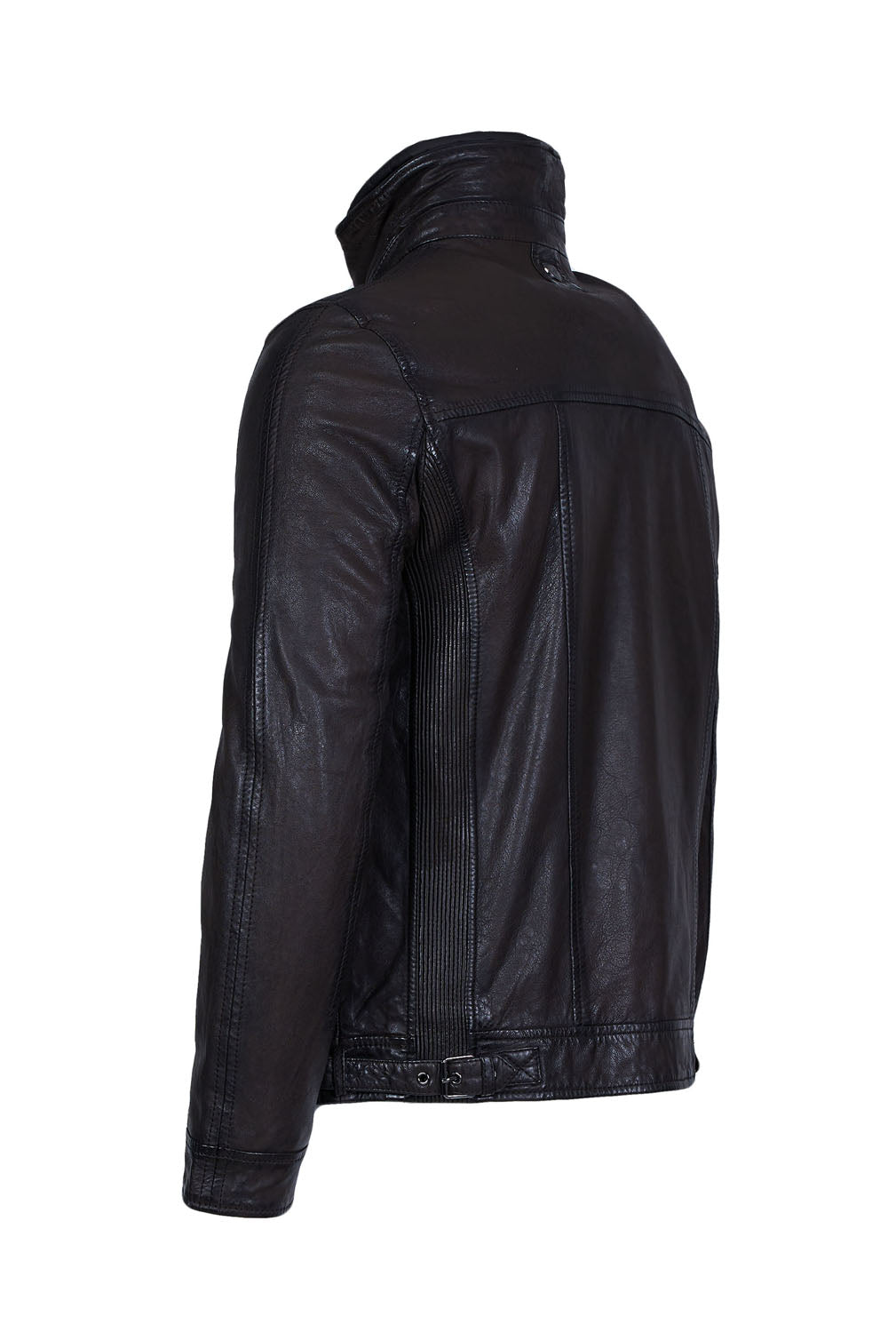 HENNIE - Dark Brown Leather Jacket