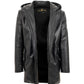 ISIDORE - Men's Long hooded Leather  Jacket
