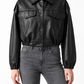 JULIE - Womens's Cropped Bomber Leather jacket