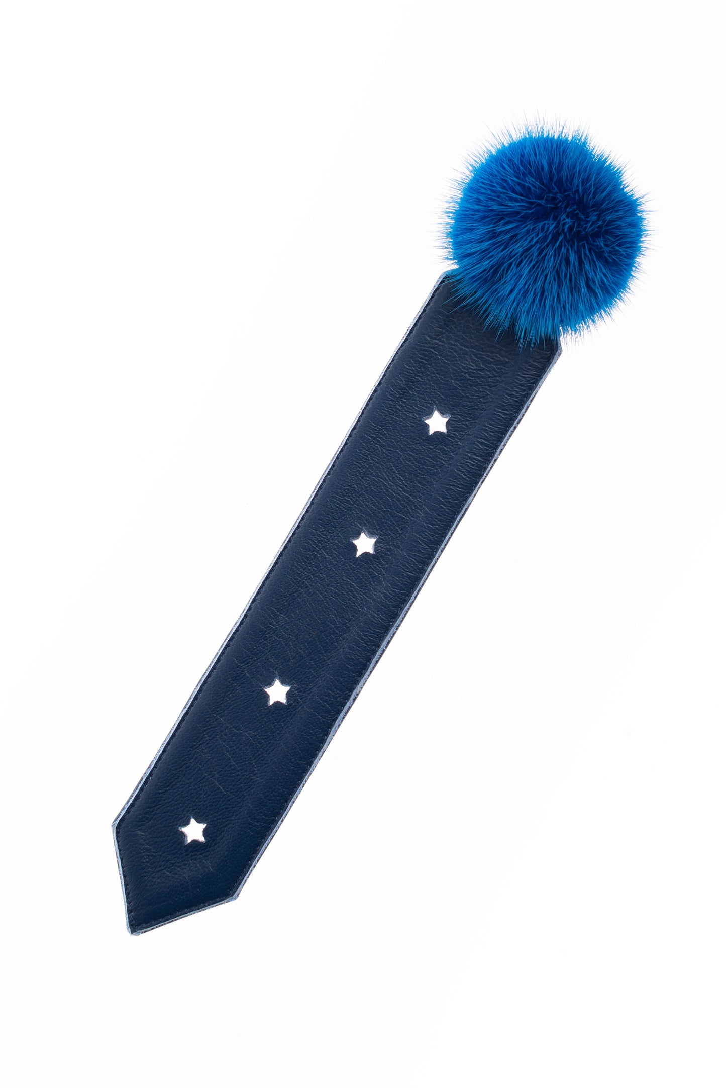 Χειροποίητοι Δερμάτινοι Σελιδοδείκτες,  Δερμάτινοι Bookmarkers με Γνήσια Πομπομ Γούνα