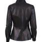 4108 - Γυναικείο Μαύρο Δερμάτινο Πουκάμισο