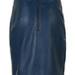 LIPA - Χειροποίητη  Μπλε Δερμάτινη Ψιλόμεση Φούστα