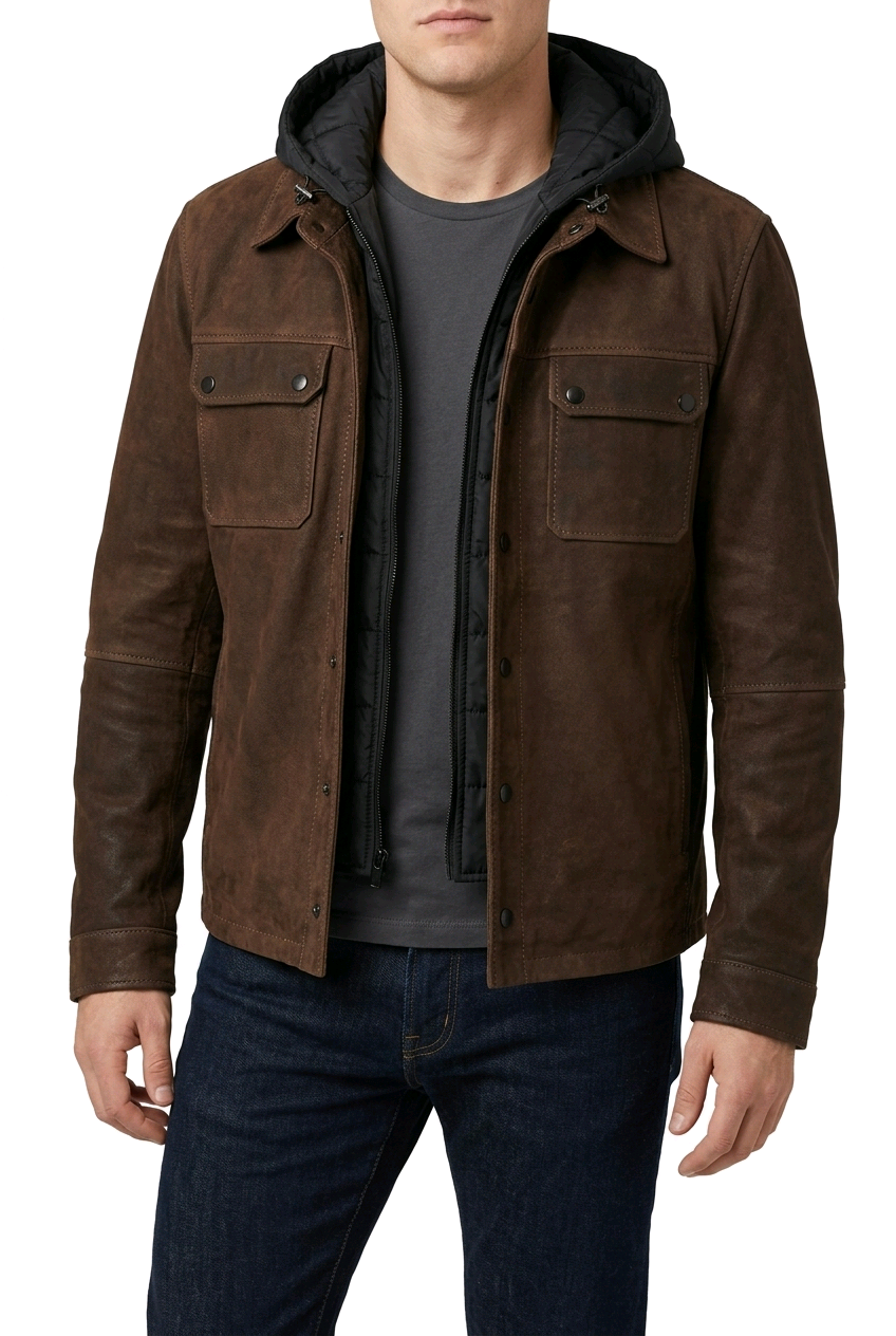 LUCA - Men's Brown Nubuck Jacket