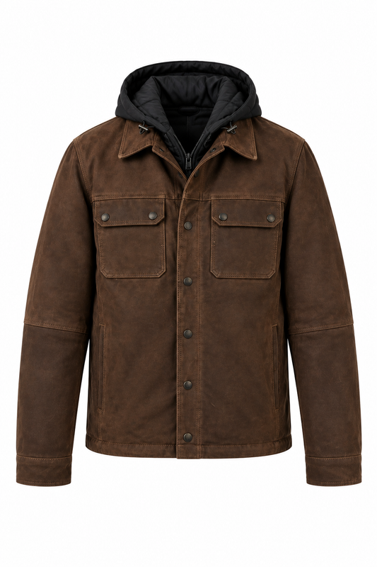LUCA - Men's Brown Nubuck Jacket