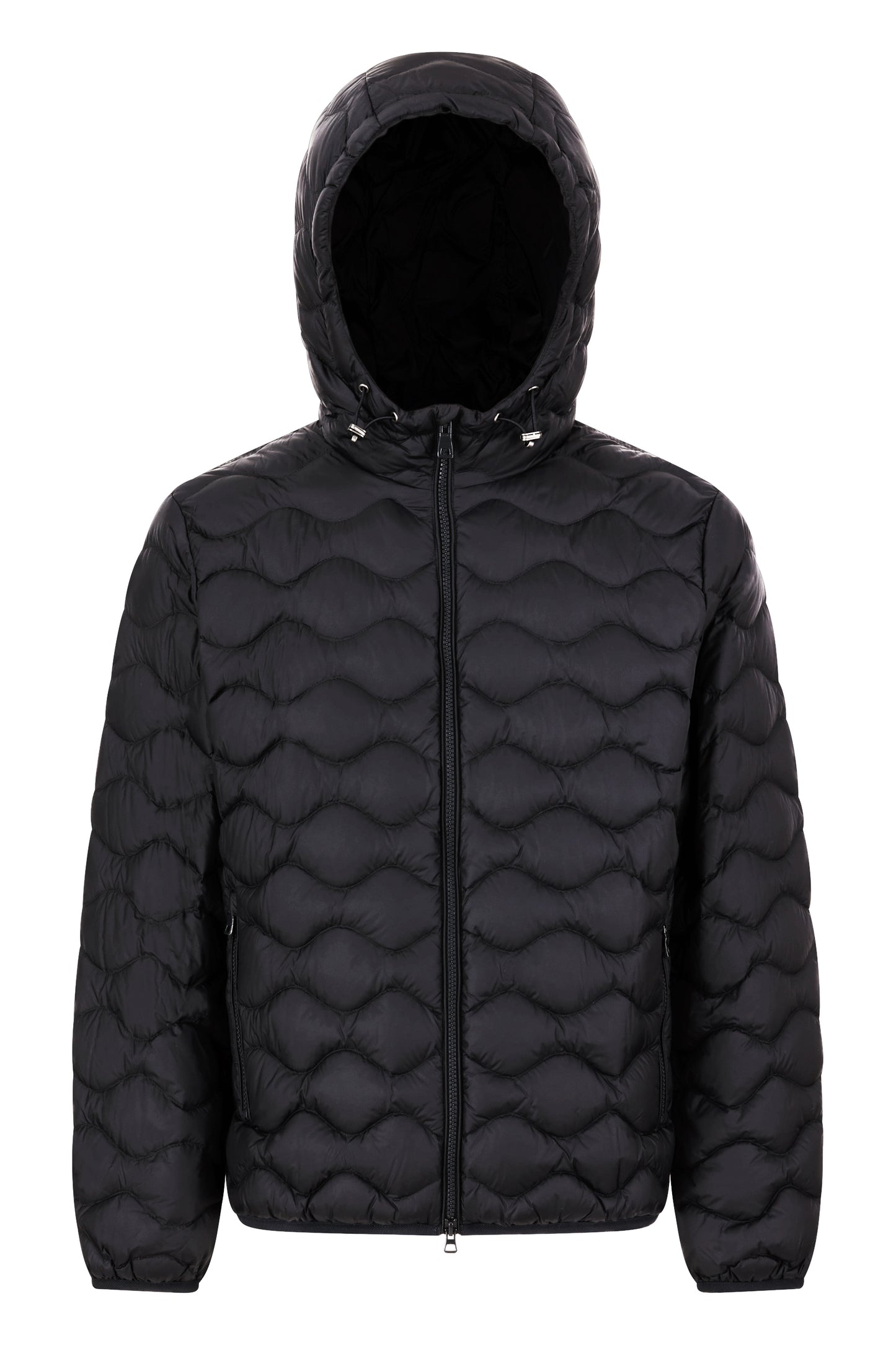 GEOX ASCANIO - Ανδρικό Μπλε  Μπουφάν με Κουκούλα και Επένδυση Από Αληθινό Πούπουλο