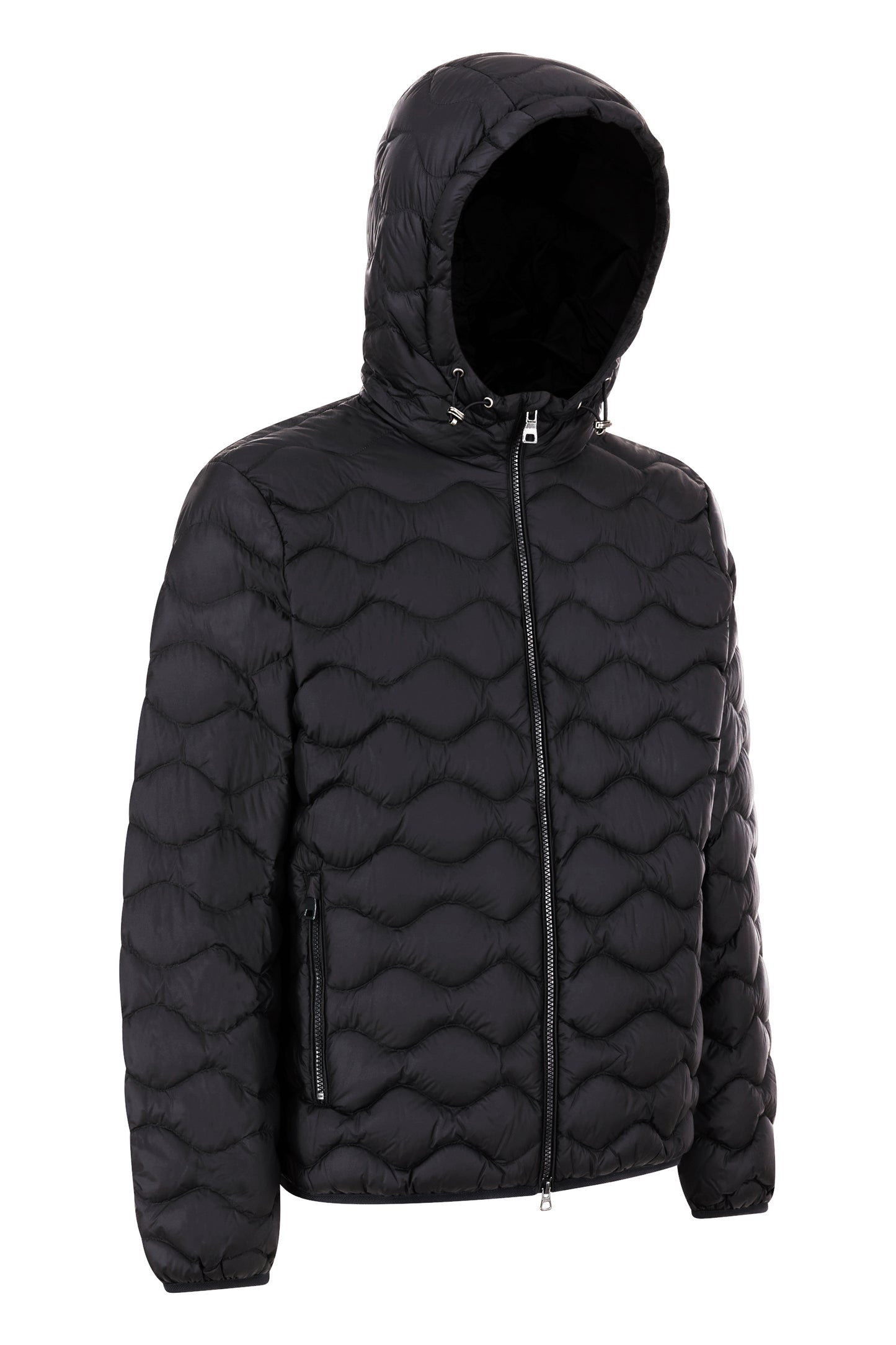 GEOX ASCANIO - Ανδρικό Μπλε  Μπουφάν με Κουκούλα και Επένδυση Από Αληθινό Πούπουλο