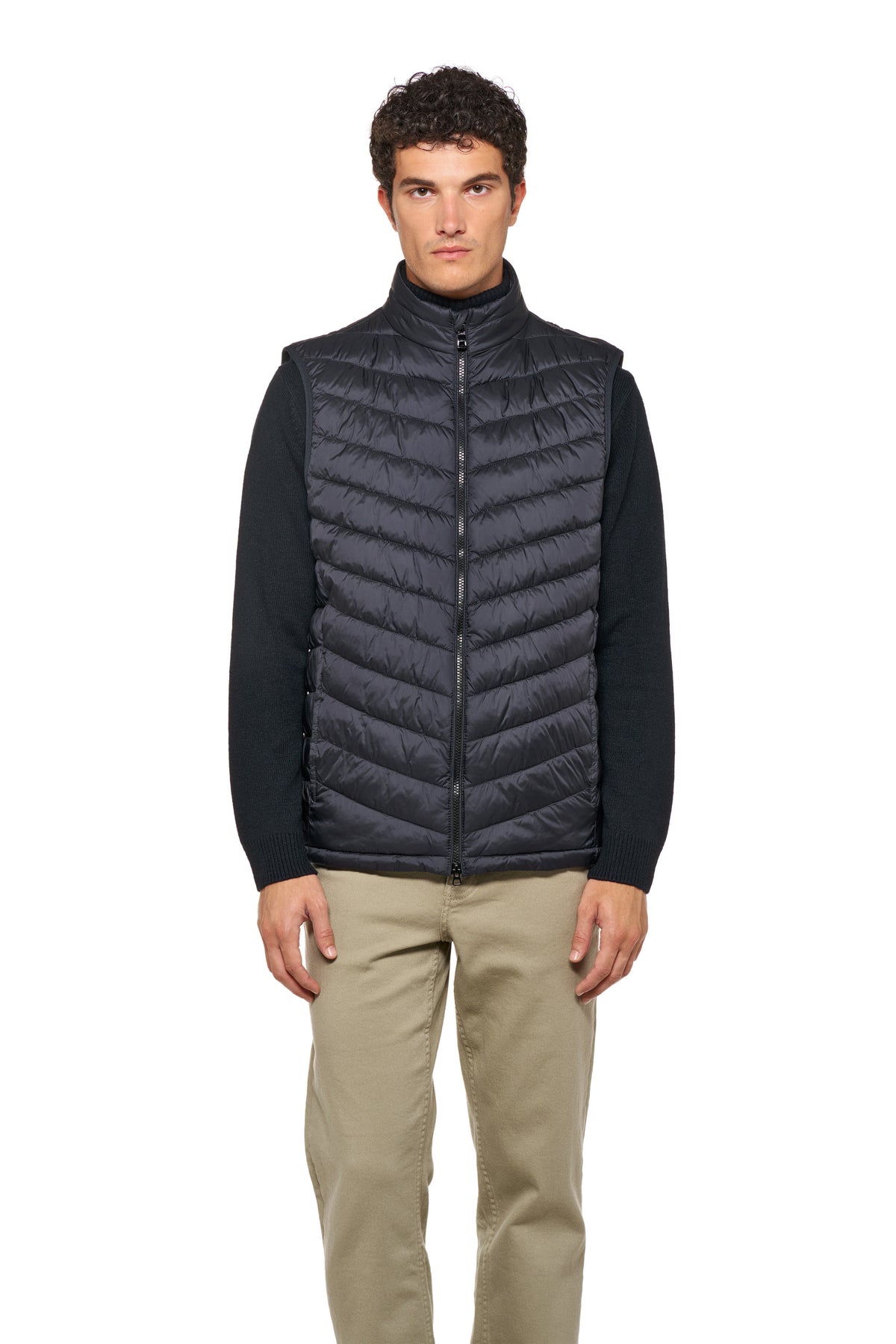 GEOX - BRANTHON- Blue Sleeveless Jacket