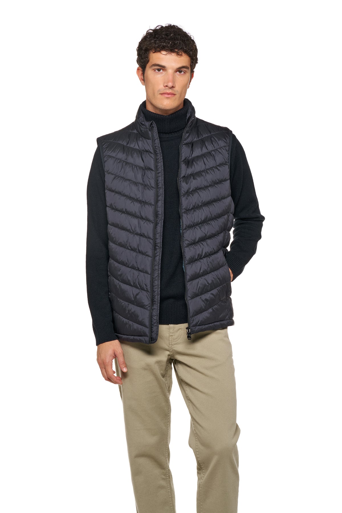GEOX - BRANTHON- Blue Sleeveless Jacket