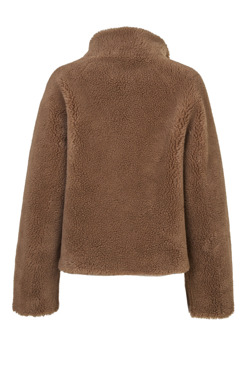 MALLOW -Teddy Wool  reversible Brown Jacket