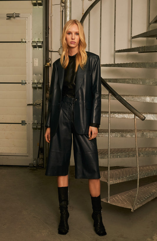 Mandy - Handmade Cropped  Leather Trouser