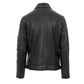 MEINARD - Men's Black Leather Jacket with Shirt Collar