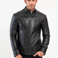 FILIP - Men's Black biker leather jacket