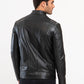 FILIP - Men's Black biker leather jacket