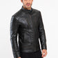 FILIP - Men's Black biker leather jacket