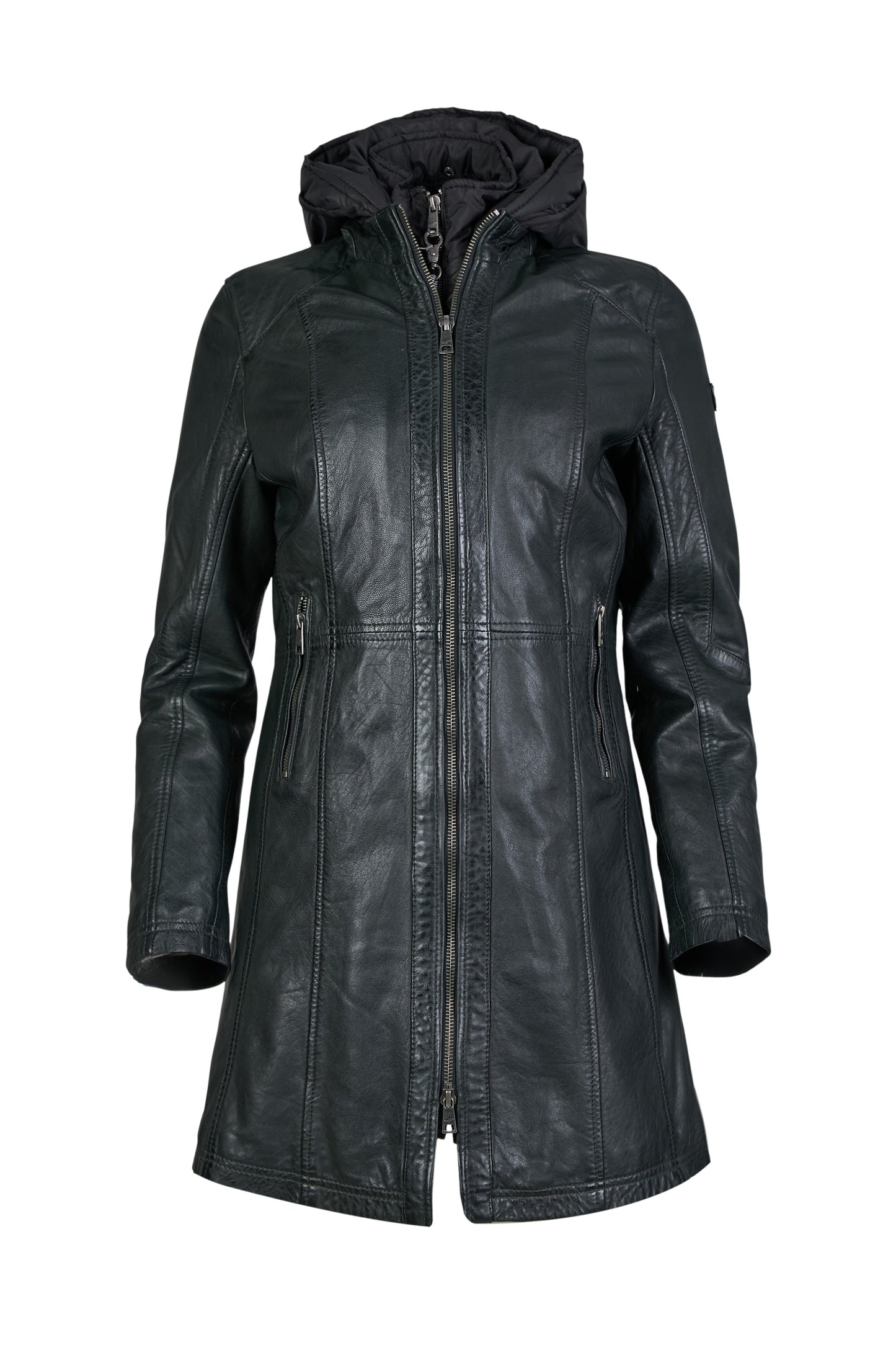 MILENE - Women's Leather Parka Coat