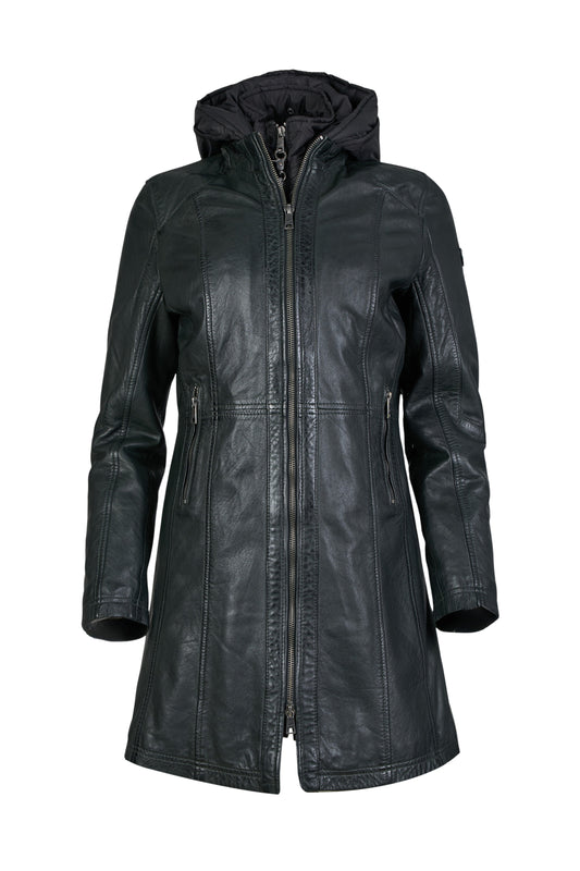 MILENE - Women's Leather Parka Coat