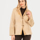 2197- Women's Beige Sheepskin Jacket