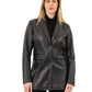 Women's Croco Stamp Leather Blazer