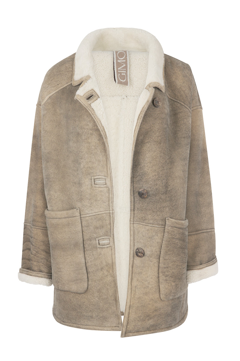 GIMOS -Women's Overisized Sheepkin Jacket