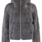 Women's Gray Mink  Hooded Jacket