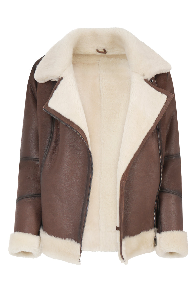Women's Brown Sheepskin Jacket