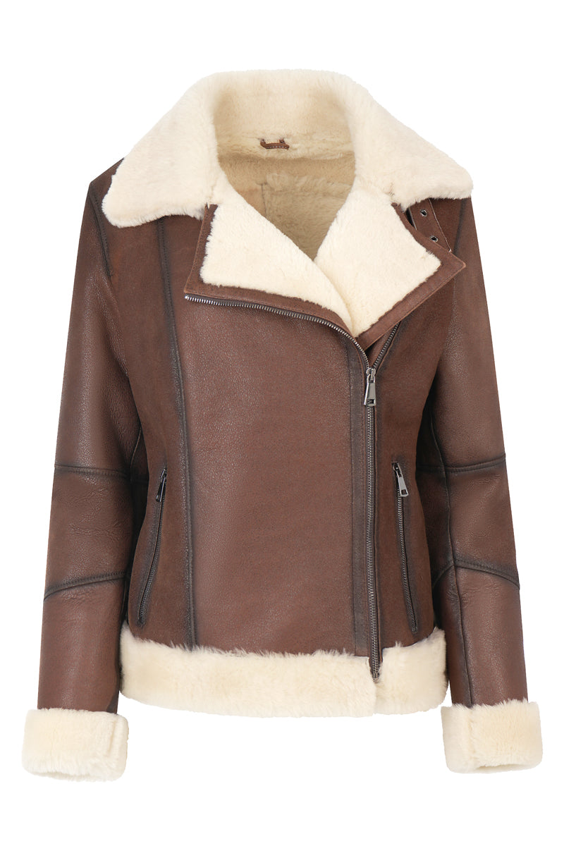 Women's Brown Sheepskin Jacket