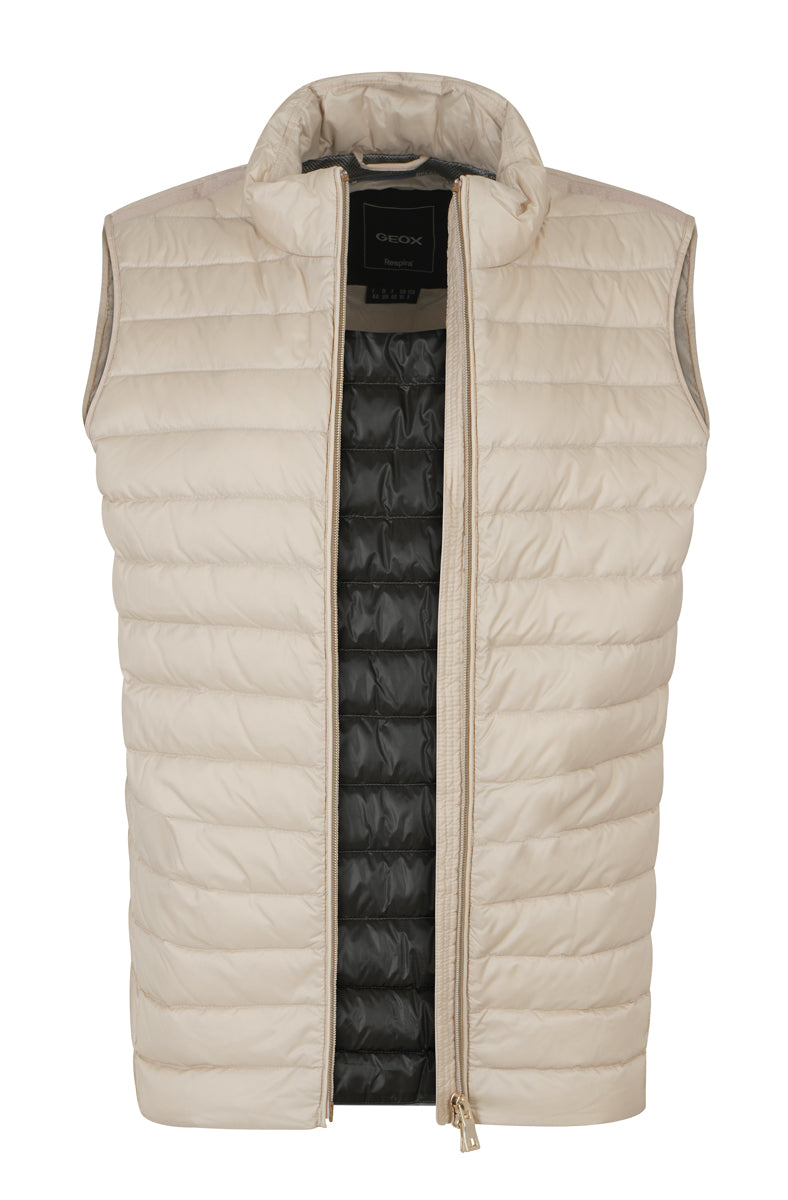 GEOX - JAYSEN- Γυναικείο Αδιάβροχο Μπεζ Γιλέκο