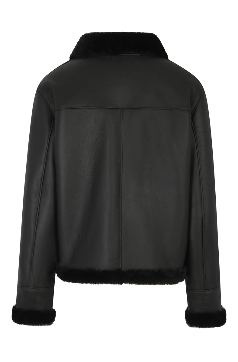 Ανδρικό Μαύρο Σιπ-σκιν Τζάκετ 