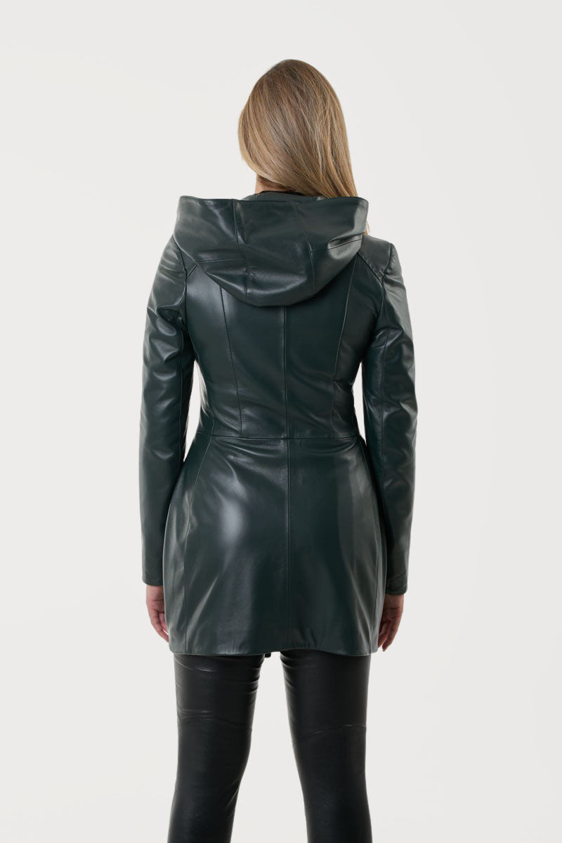 CALIFA- Γυναικείο Μπορτνό Δερμάτινο Παρκά