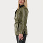 HOPE - Women's Leather Jacket in Olive Green color