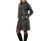 Women's Genuine Leather Trench Coat