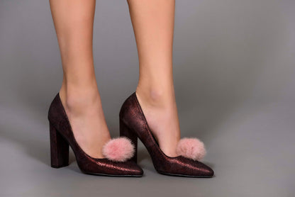 Fur Mink Pompom clips