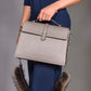 Γκρι Δερμάτινη  Shoulder Bag