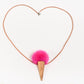 Handmade Mink Fur Ice Cream Necklace