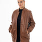 NADIA -  Women's Comfortable  Bomber Leather Jacket