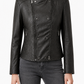 PHOEBE- Black Short Biker Leather Jacket