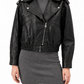 RACHEL -  Black Bomber Biker Leather Jacket