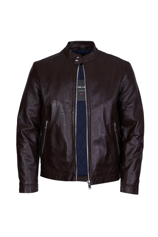 ROCKY - Men's Brown Leather Jacket