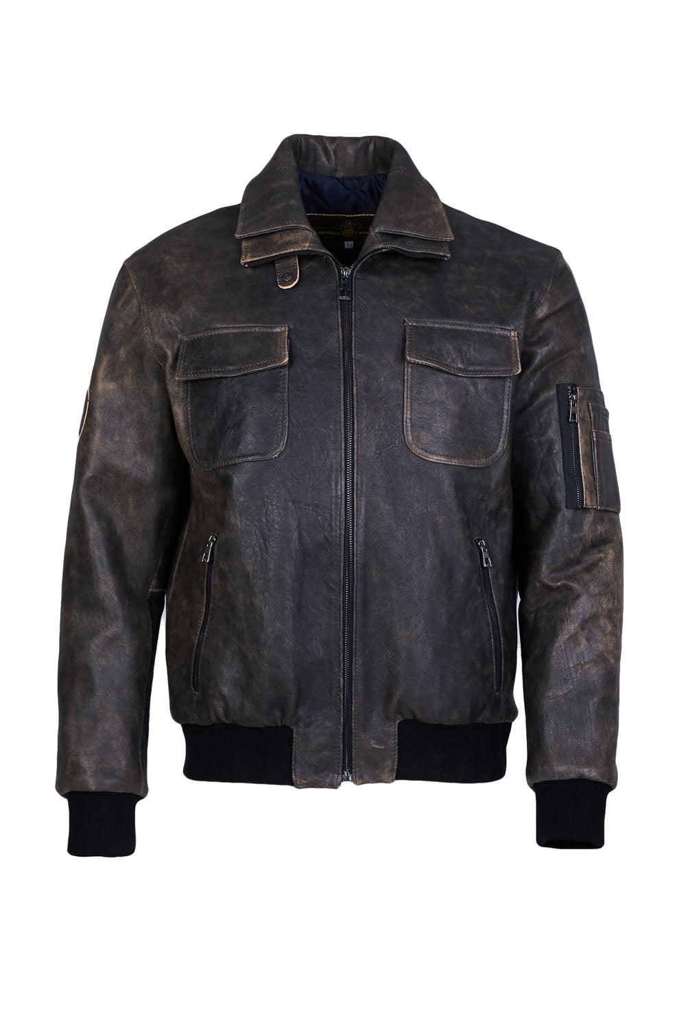 RUSSEL - Bomber Zstone  Leather Jacket