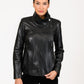 SELENE -  Women's assymetrical Handmade   leather  jacket