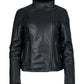 SUNDAY - Women's Biker Leather Jacket with Sheepskin Insulation